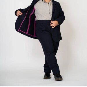 Peau De Loup Non-Binary Fit Dark Navy Chino Trousers Size 10